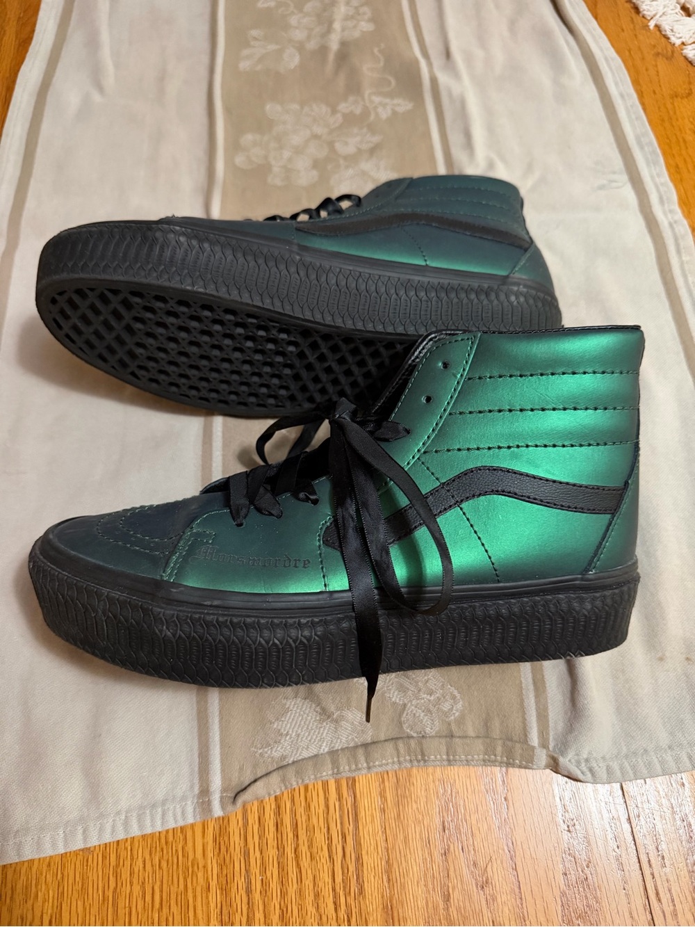 Harry Potter Slytherin Platform Vans size 9.5 - Picture 2 of 6